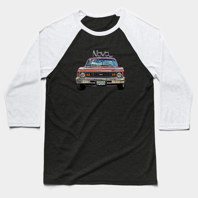 chevy nova Baseball T-Shirt by rickylabellevie